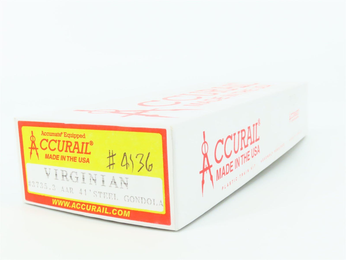 HO Scale Accurail 3735.3 VGN Virginian 41&#39; Gondola Car #4136 w/ Custom Load