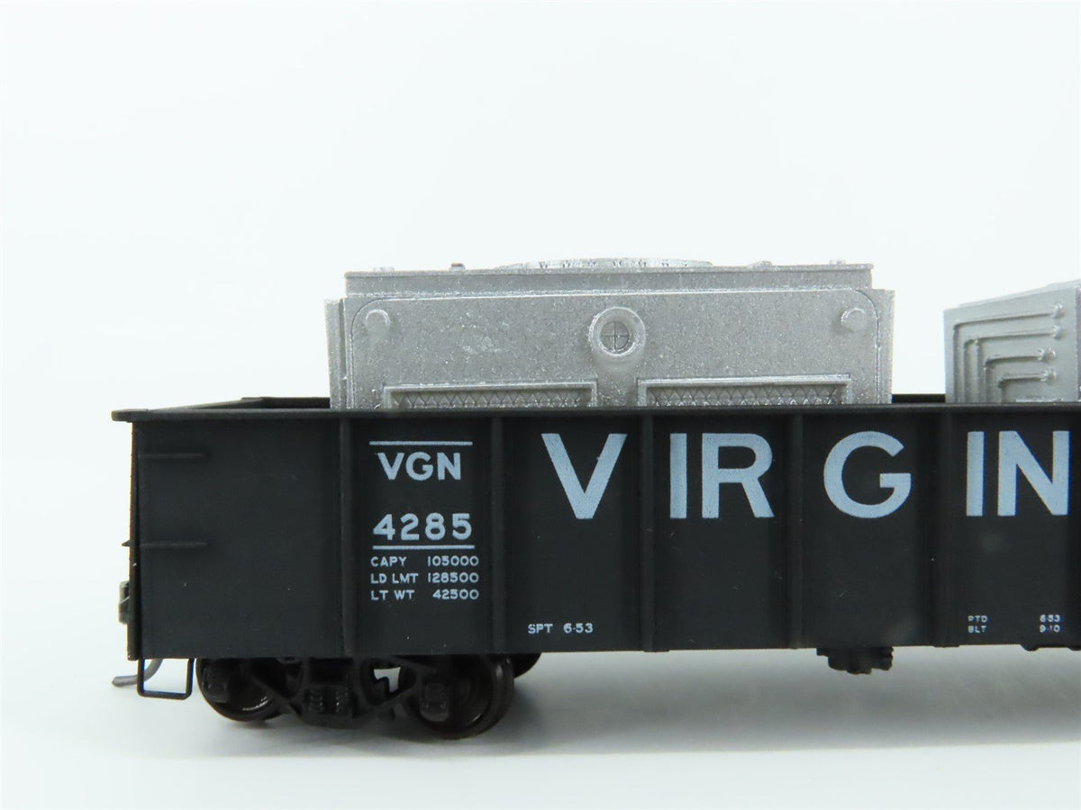 HO Scale Accurail 3735.3 VGN Virginian 41&#39; Gondola Car #4136 w/ Custom Load