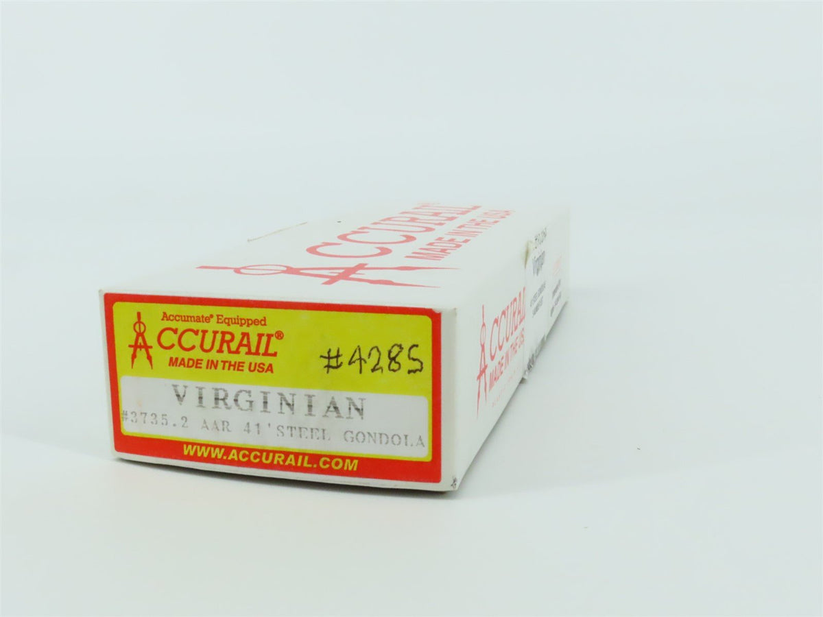 HO Scale Accurail 3735.3 VGN Virginian 41&#39; Gondola Car #4136 w/ Custom Load