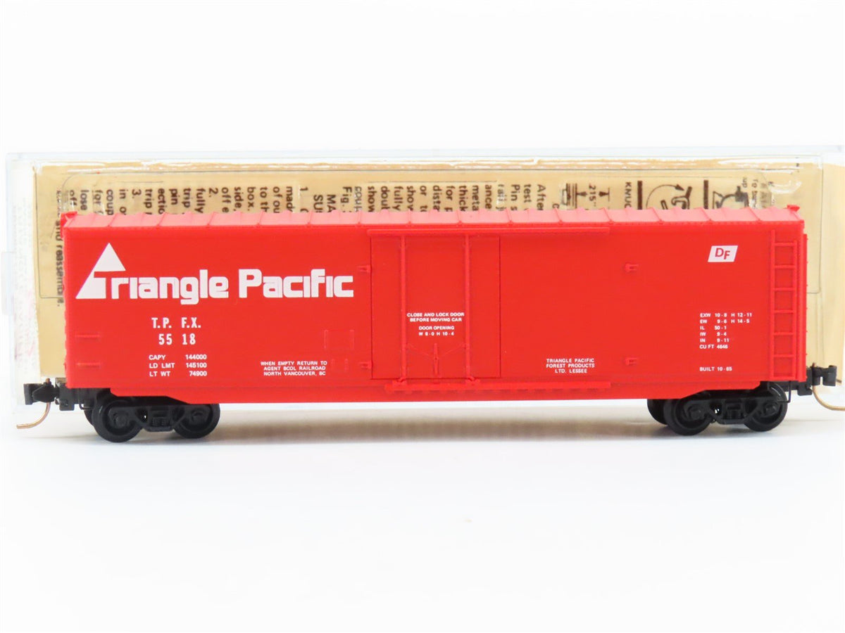 N Scale Kadee Micro-Trains MTL 38130 TPFX Triangle Pacific 50&#39; Box Car #5518