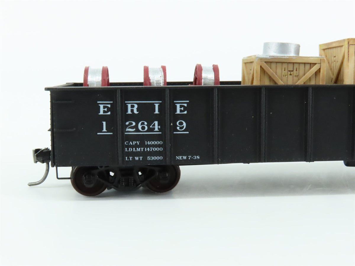 HO Scale Accurail 37554 Erie Railway 41&#39; Gondola Car #12649 w/ Custom Load