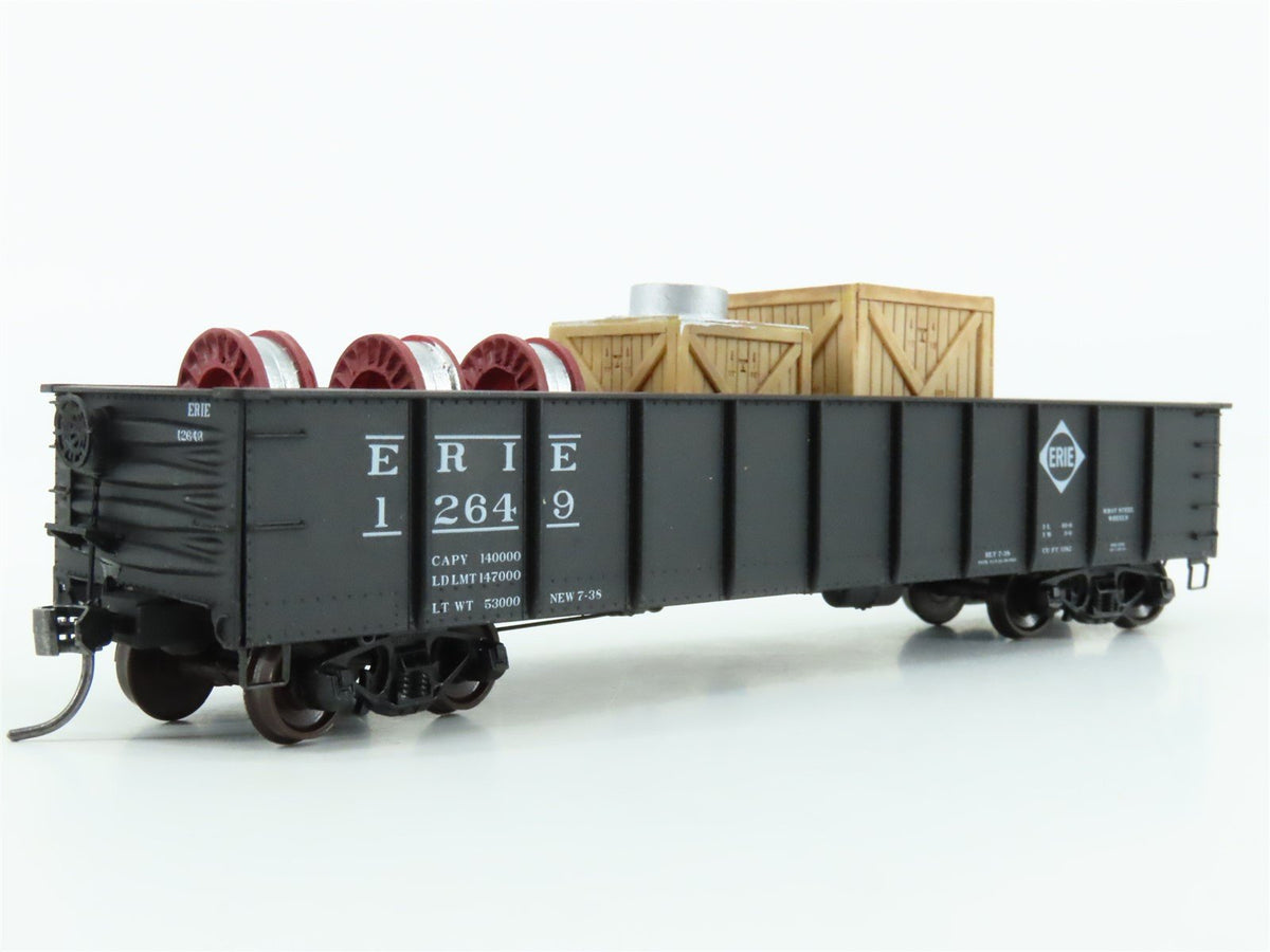 HO Scale Accurail 37554 Erie Railway 41&#39; Gondola Car #12649 w/ Custom Load