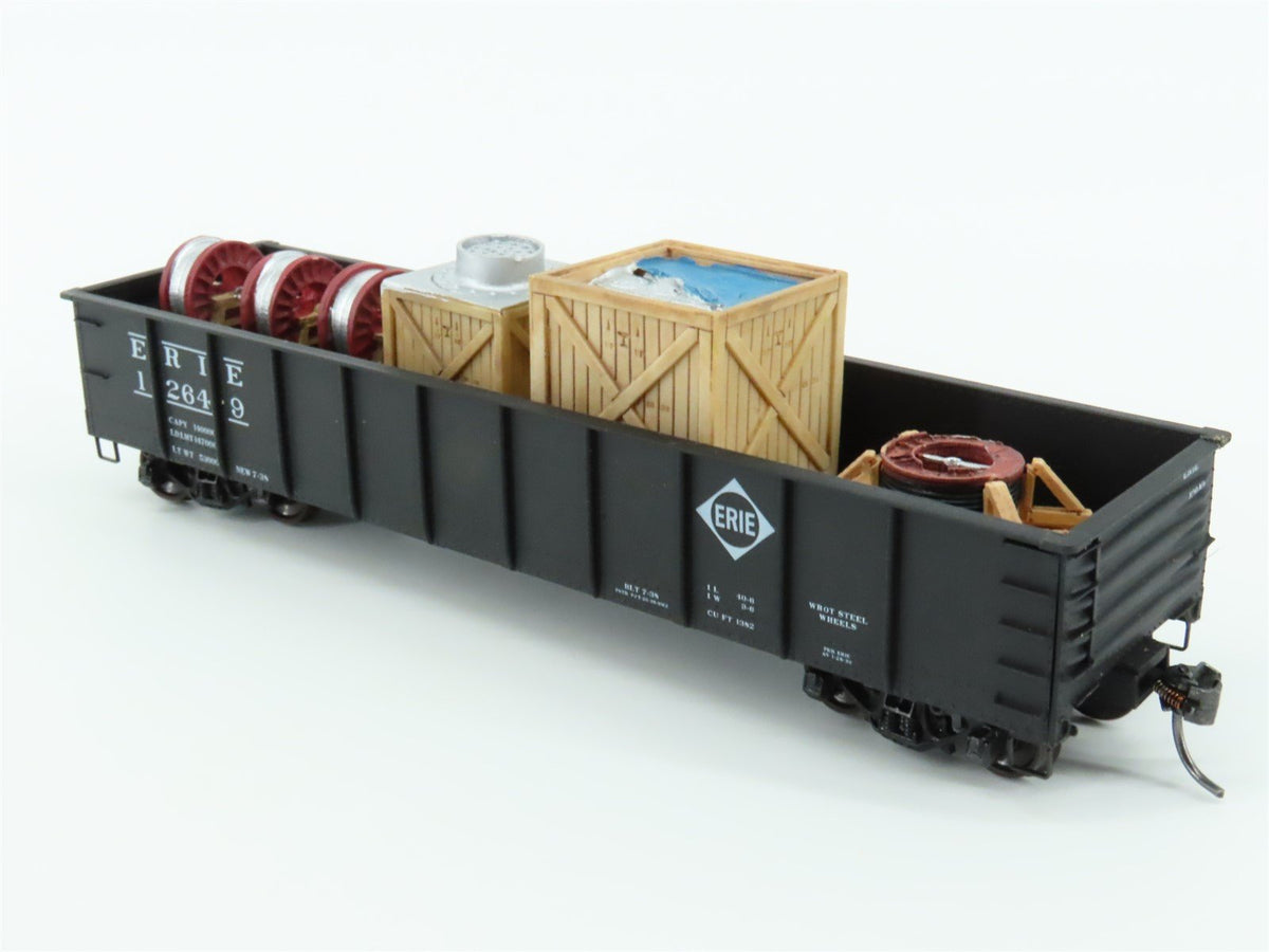 HO Scale Accurail 37554 Erie Railway 41&#39; Gondola Car #12649 w/ Custom Load