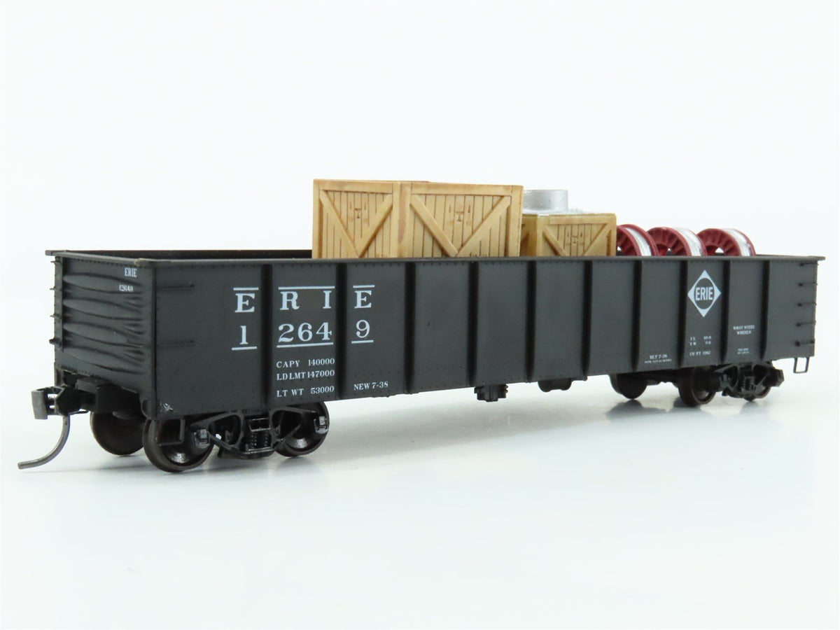 HO Scale Accurail 37554 Erie Railway 41&#39; Gondola Car #12649 w/ Custom Load