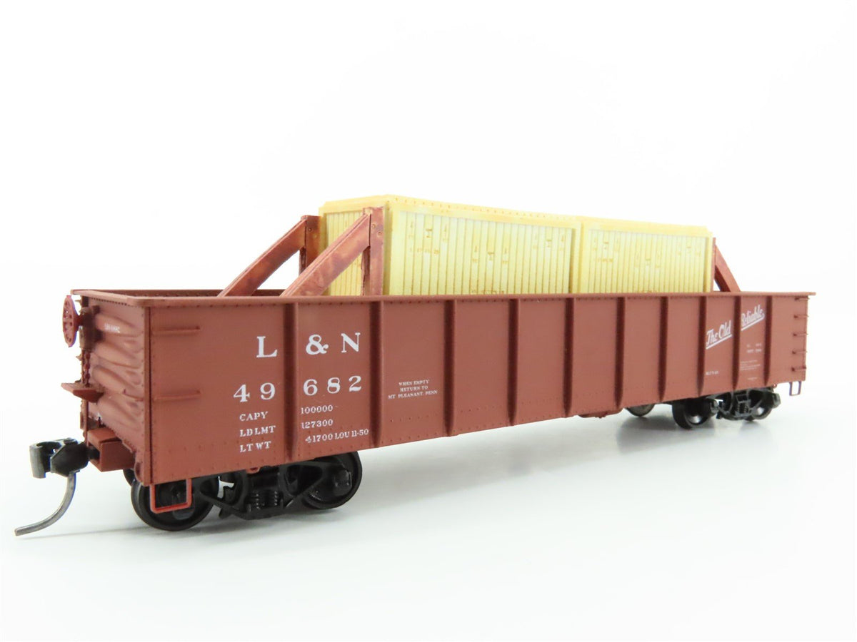 HO Accurail 3726.1 L&amp;N &quot;The Old Reliable&quot; 41&#39; Gondola Car #49682 w/Custom Load