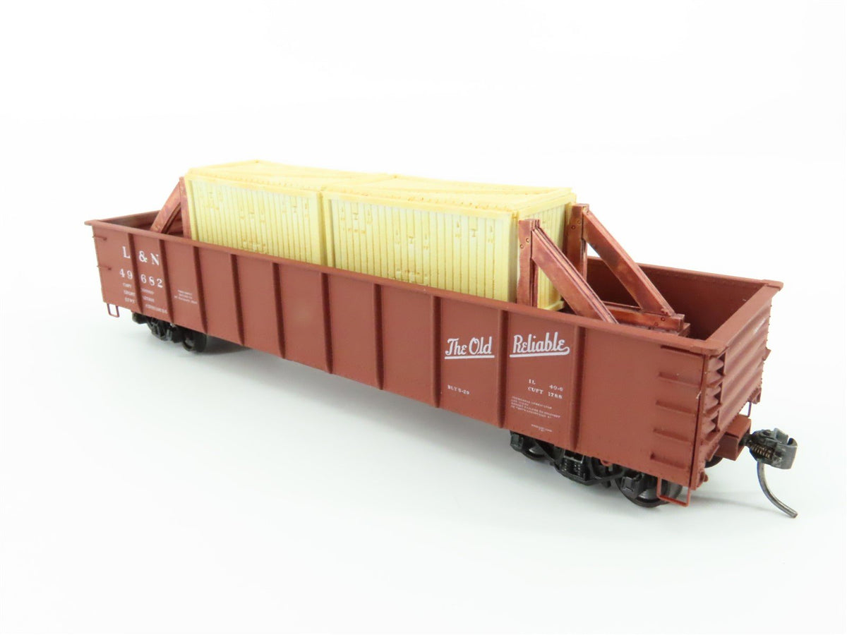 HO Accurail 3726.1 L&amp;N &quot;The Old Reliable&quot; 41&#39; Gondola Car #49682 w/Custom Load