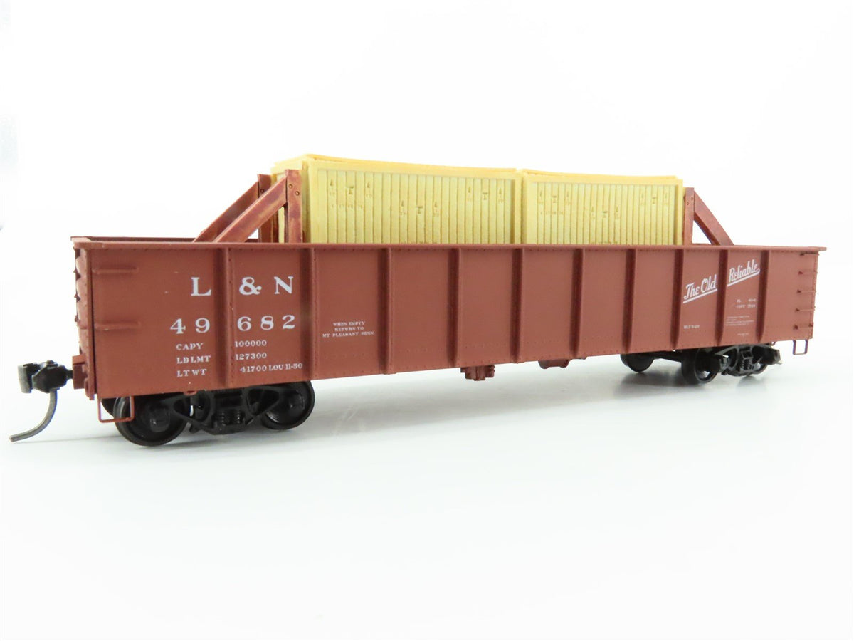 HO Accurail 3726.1 L&amp;N &quot;The Old Reliable&quot; 41&#39; Gondola Car #49682 w/Custom Load