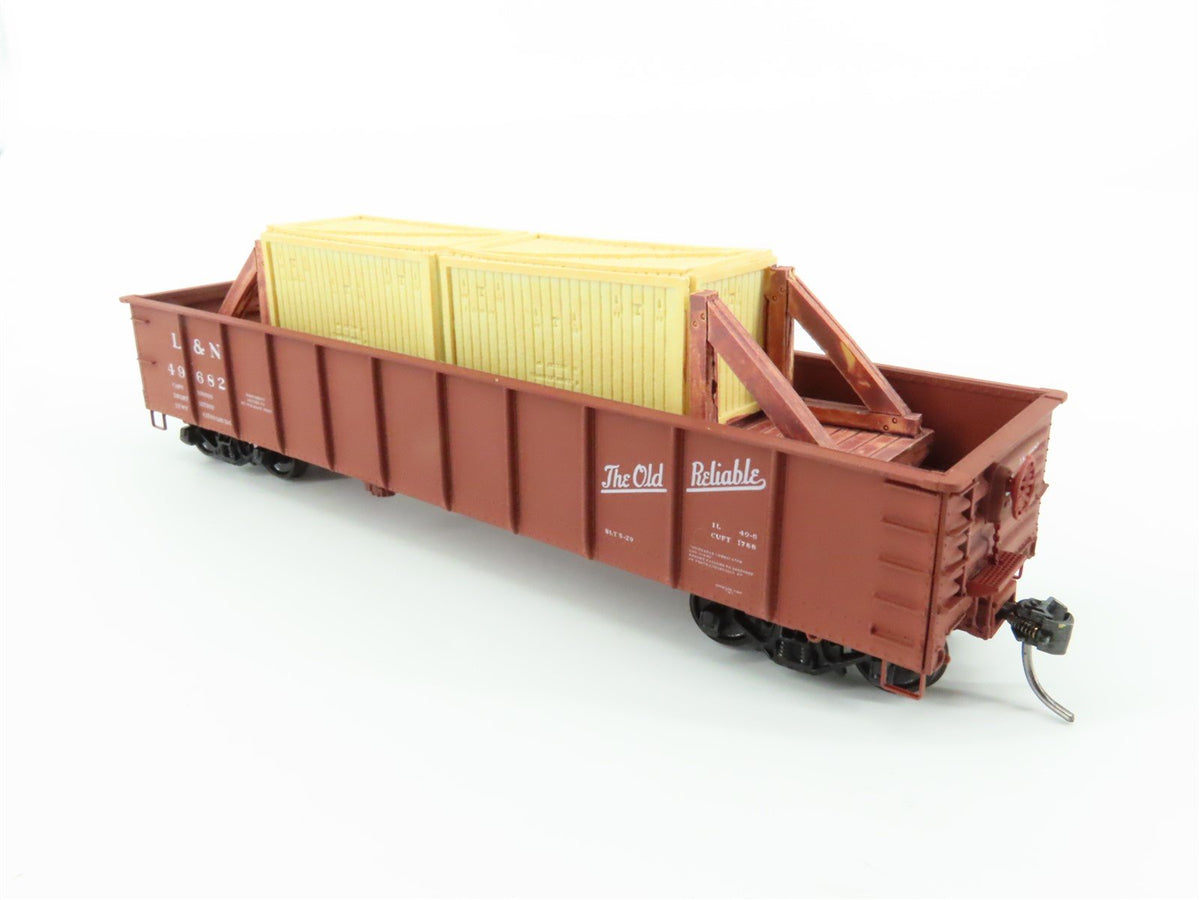 HO Accurail 3726.1 L&amp;N &quot;The Old Reliable&quot; 41&#39; Gondola Car #49682 w/Custom Load