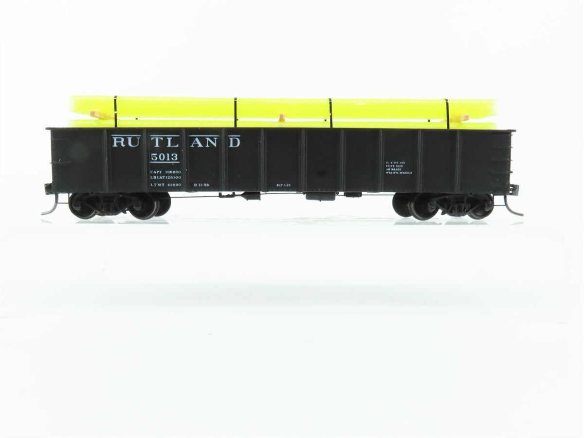 HO Scale Accurail RUT Rutland 41&#39; Gondola Car #5013 w/Custom Pipe Load