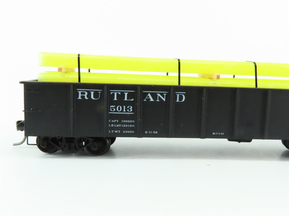 HO Scale Accurail RUT Rutland 41&#39; Gondola Car #5013 w/Custom Pipe Load