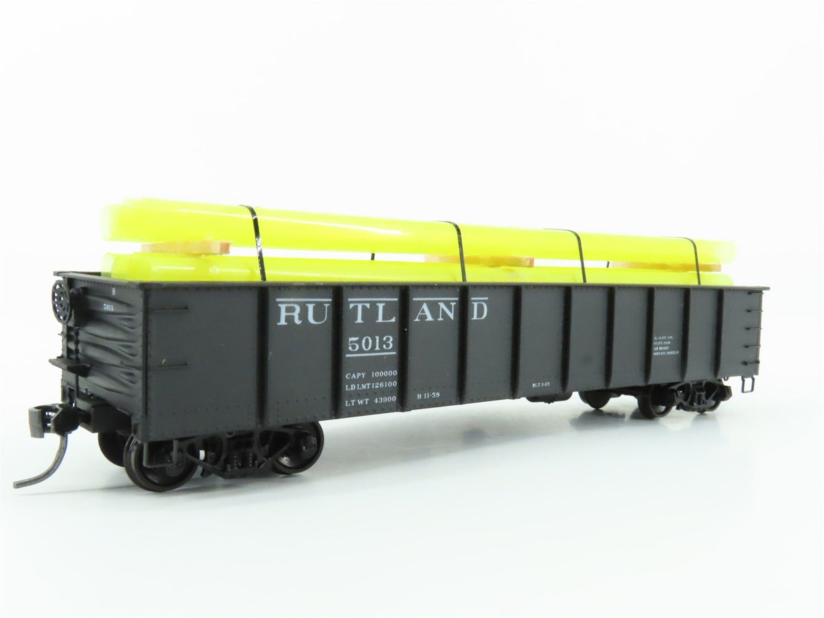 HO Scale Accurail RUT Rutland 41&#39; Gondola Car #5013 w/Custom Pipe Load