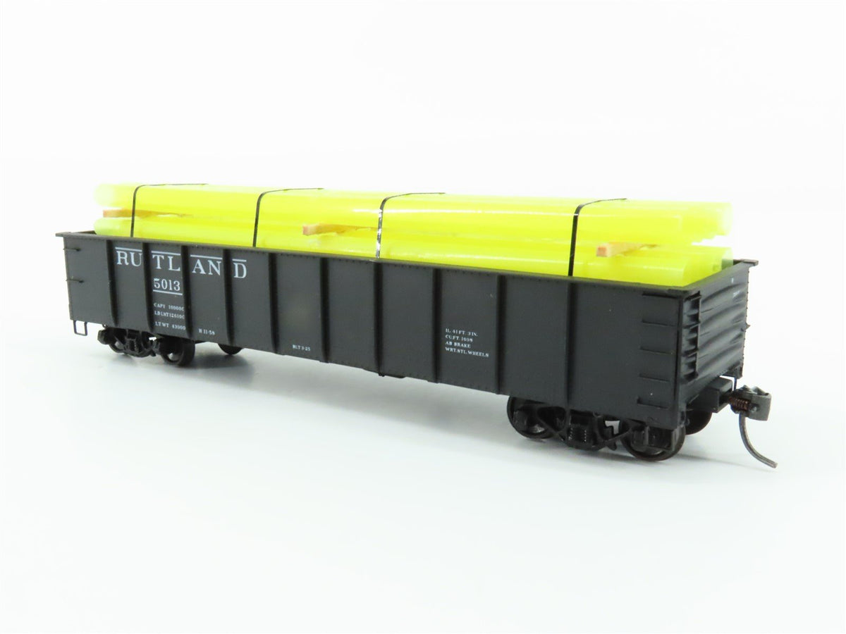 HO Scale Accurail RUT Rutland 41&#39; Gondola Car #5013 w/Custom Pipe Load