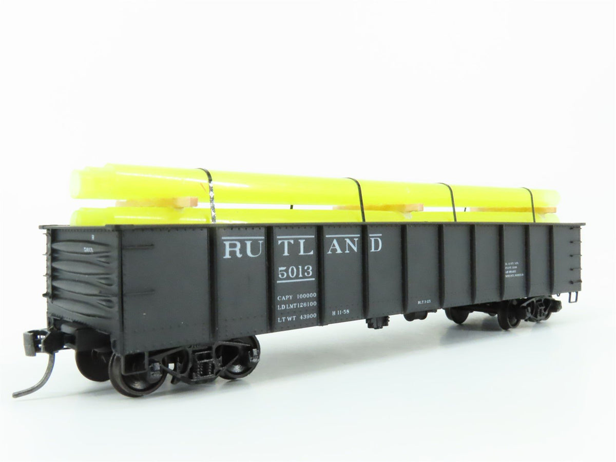 HO Scale Accurail RUT Rutland 41&#39; Gondola Car #5013 w/Custom Pipe Load