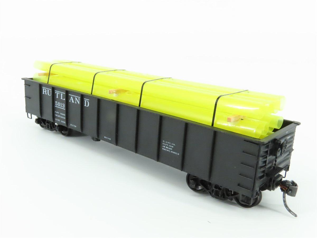 HO Scale Accurail RUT Rutland 41&#39; Gondola Car #5013 w/Custom Pipe Load