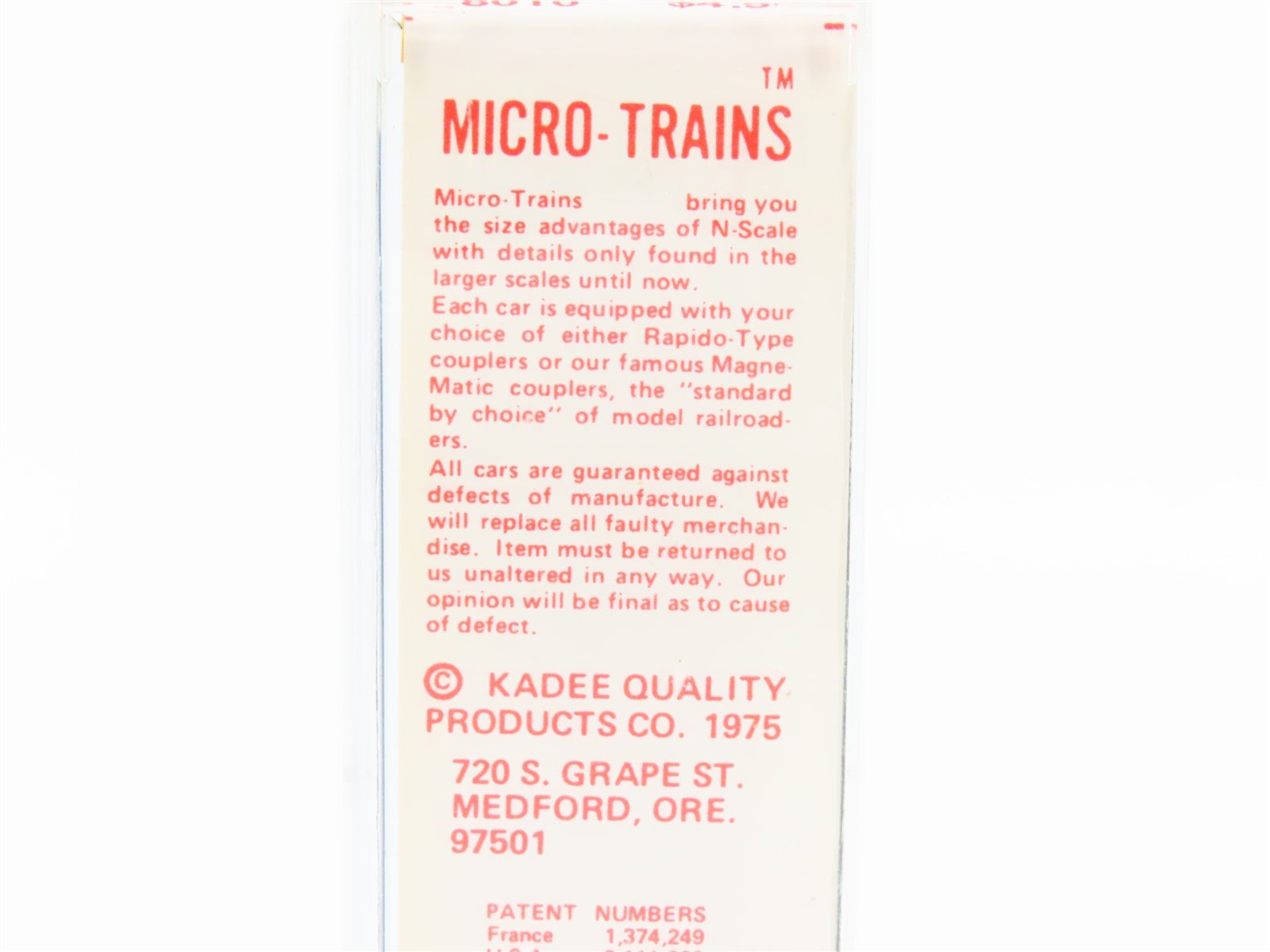 N Kadee Micro-Trains MTL 38010 BM Massachusetts Bicentennial 50' Box Car #149
