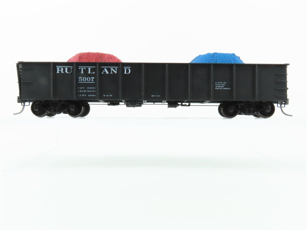 HO Scale Accurail RUT Rutland 41&#39; Gondola Car #5007 w/Custom Covered Load