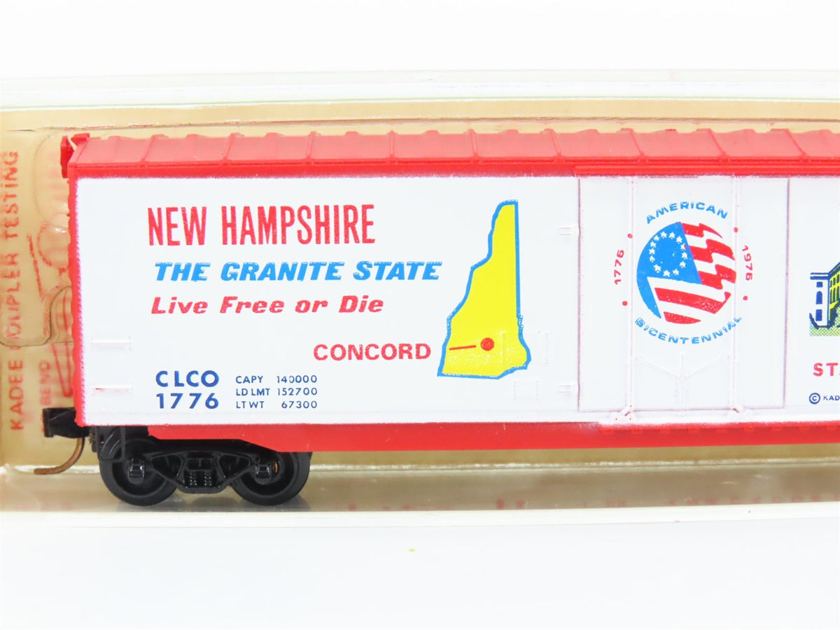 N Kadee Micro-Trains MTL 38000 CLCO New Hampshire Bicentennial 50&#39; Box Car #1776