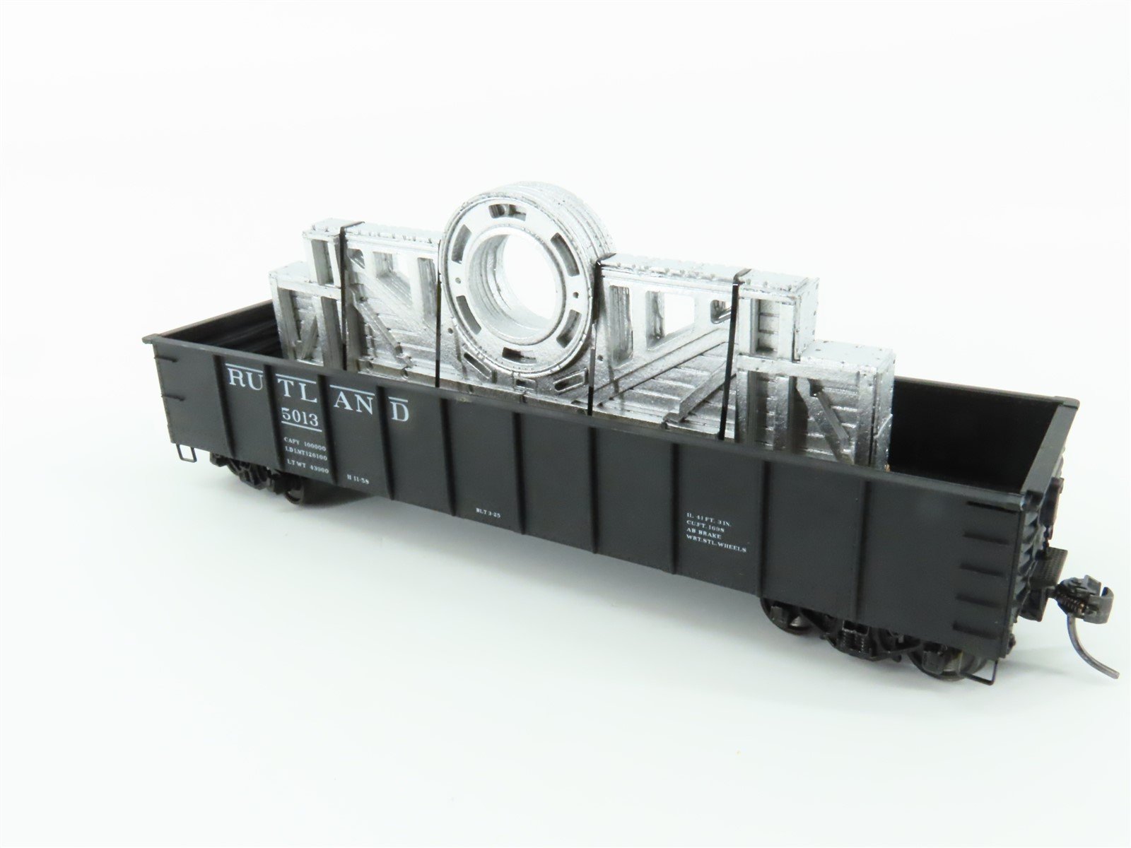 HO Scale Accurail 3748 RUT Rutland 41' Gondola Car #5013 w/Custom Metal Load