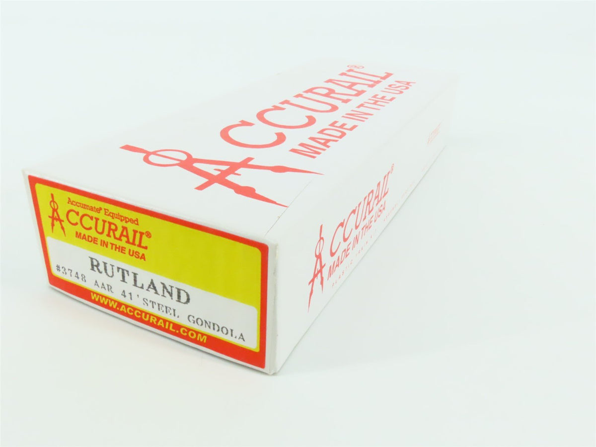 HO Scale Accurail 3748 RUT Rutland 41&#39; Gondola Car #5013 w/Custom Metal Load