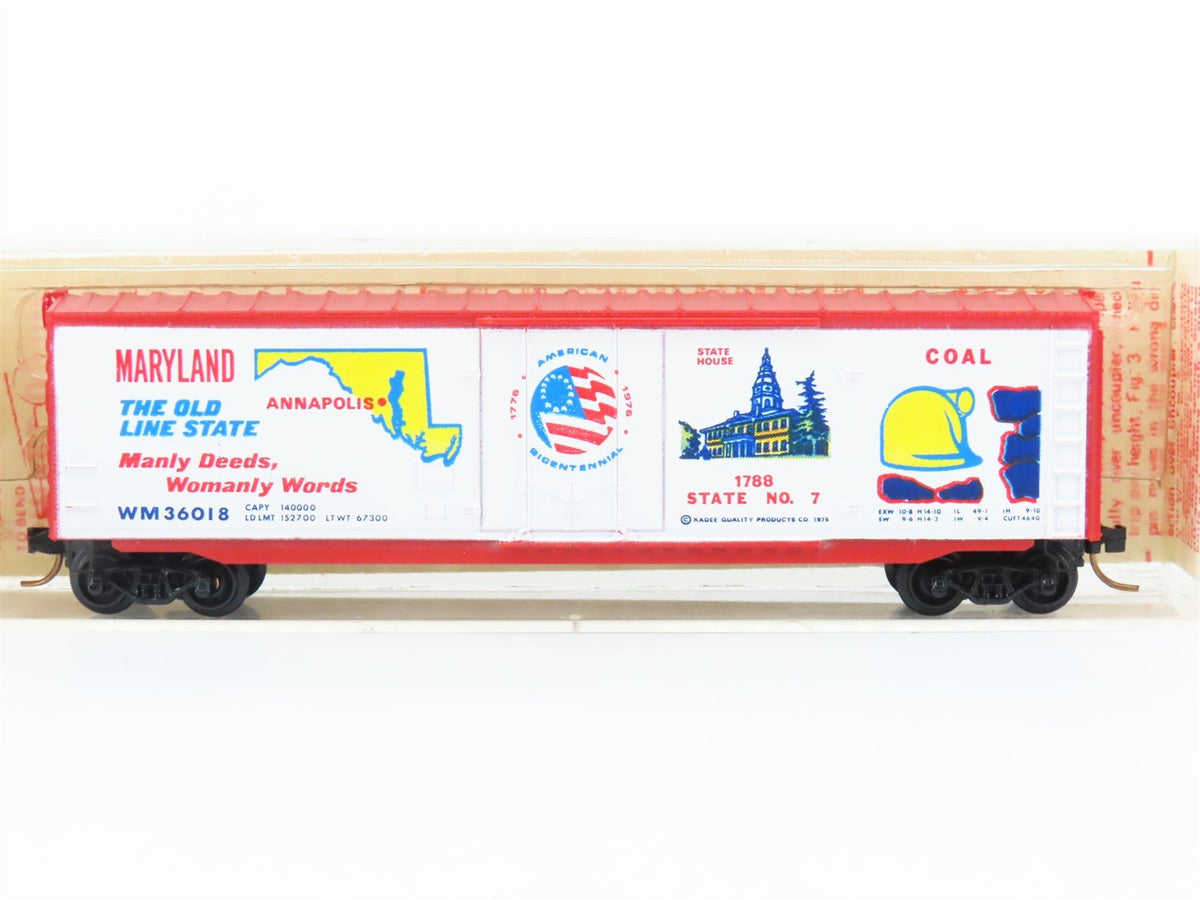 N Scale Kadee Micro-Trains MTL 38060 WM Maryland Bicentennial 50&#39; Box Car #36018