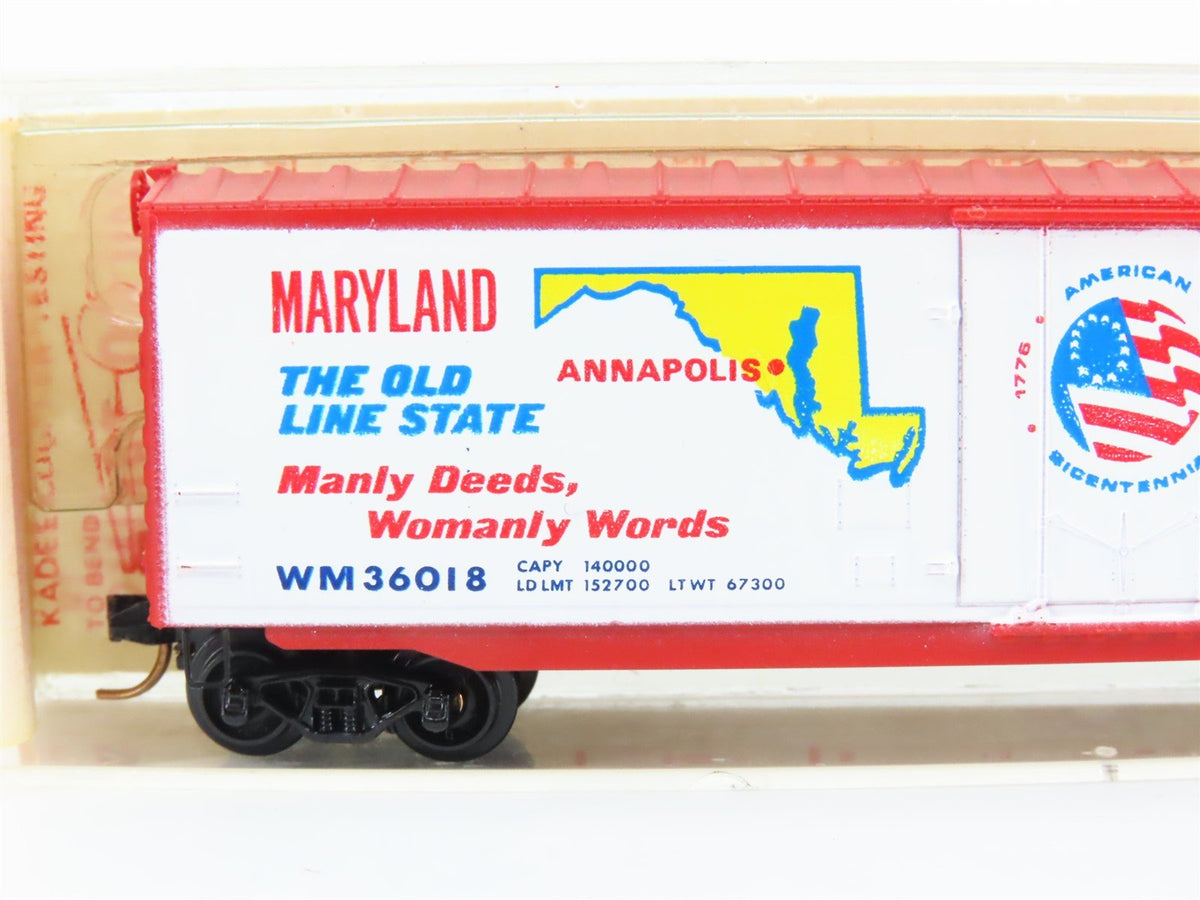 N Scale Kadee Micro-Trains MTL 38060 WM Maryland Bicentennial 50&#39; Box Car #36018