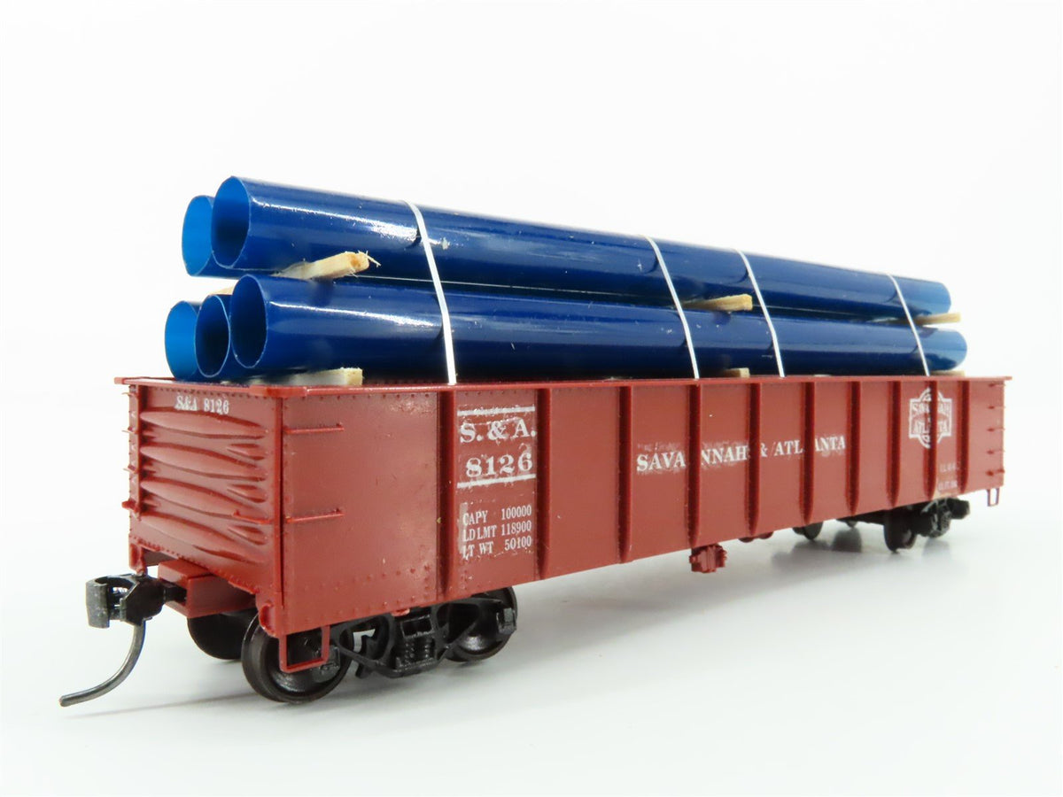 HO Accurail 3700 S&amp;A Savannah &amp; Atlanta 41&#39; Gondola Car #8120 Pro Custom w/Load