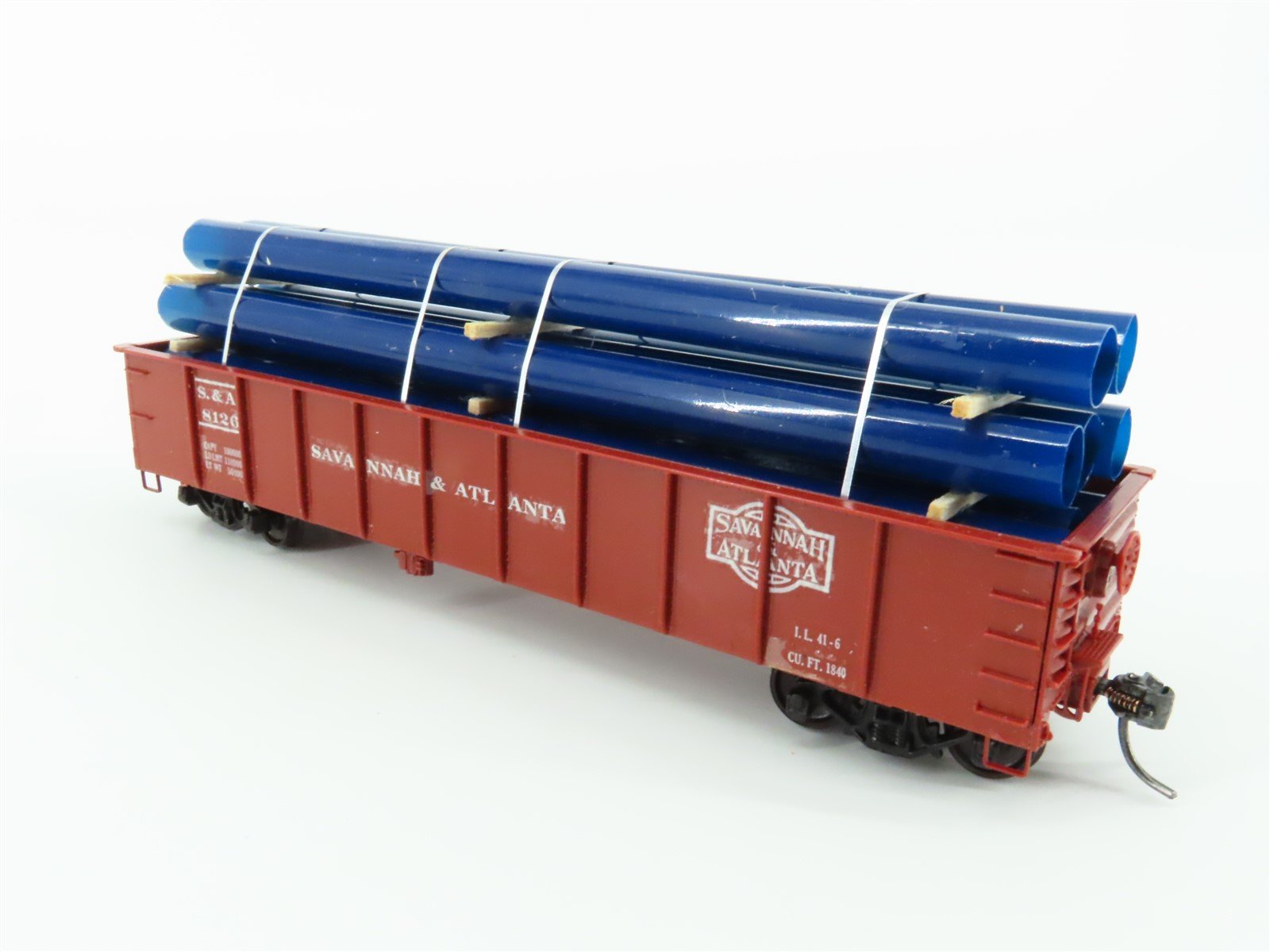 HO Accurail 3700 S&A Savannah & Atlanta 41' Gondola Car #8120 Pro Custom w/Load