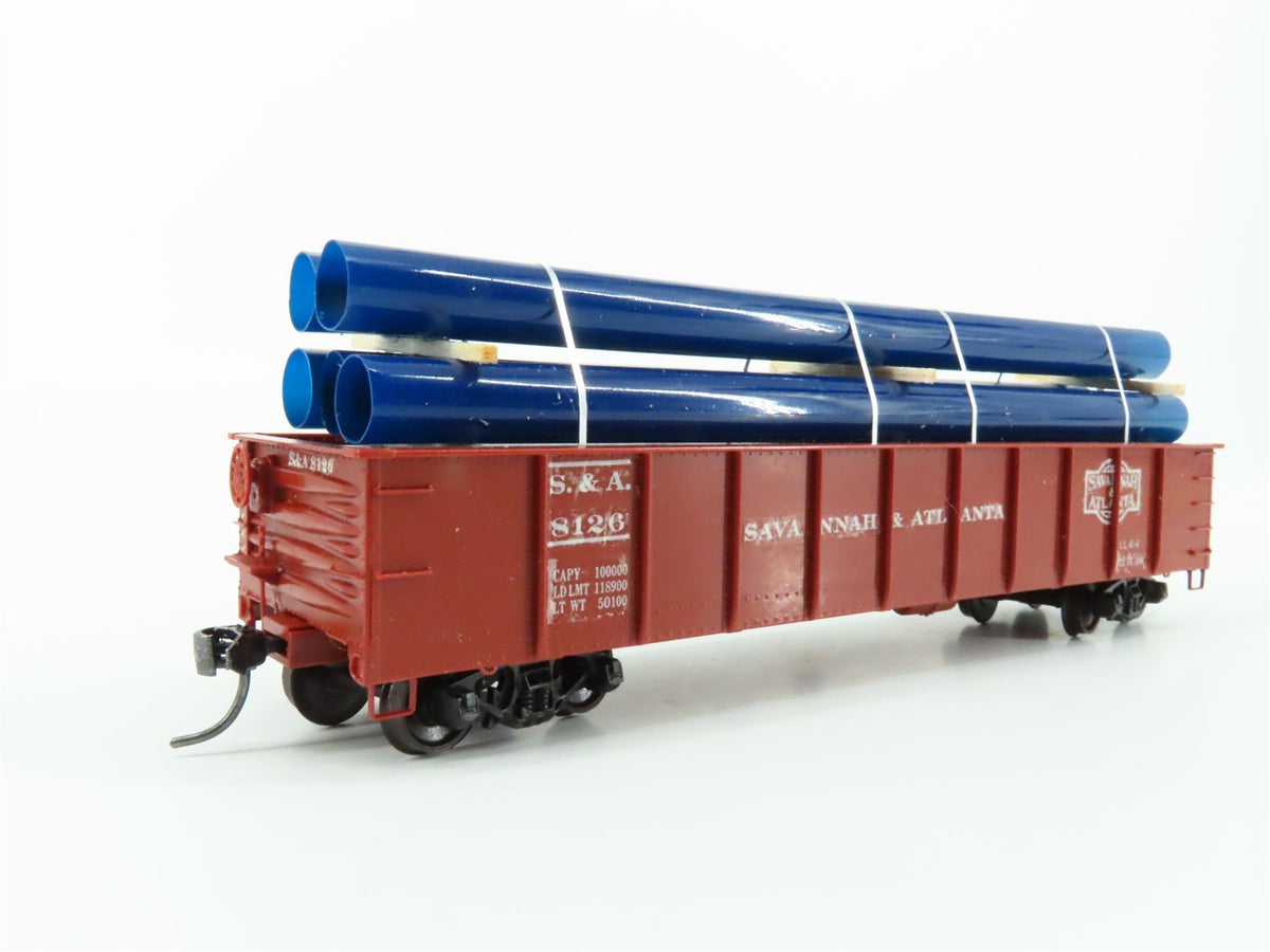 HO Accurail 3700 S&amp;A Savannah &amp; Atlanta 41&#39; Gondola Car #8120 Pro Custom w/Load