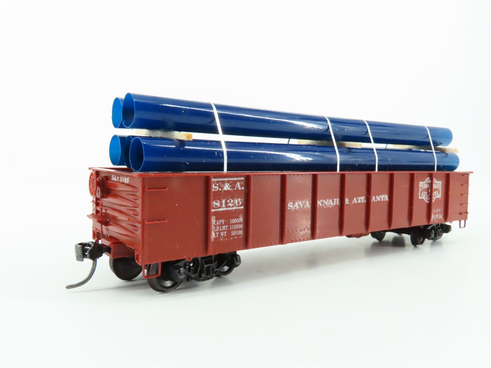 HO Accurail 3700 S&A Savannah & Atlanta 41' Gondola Car #8120 Pro Custom w/Load