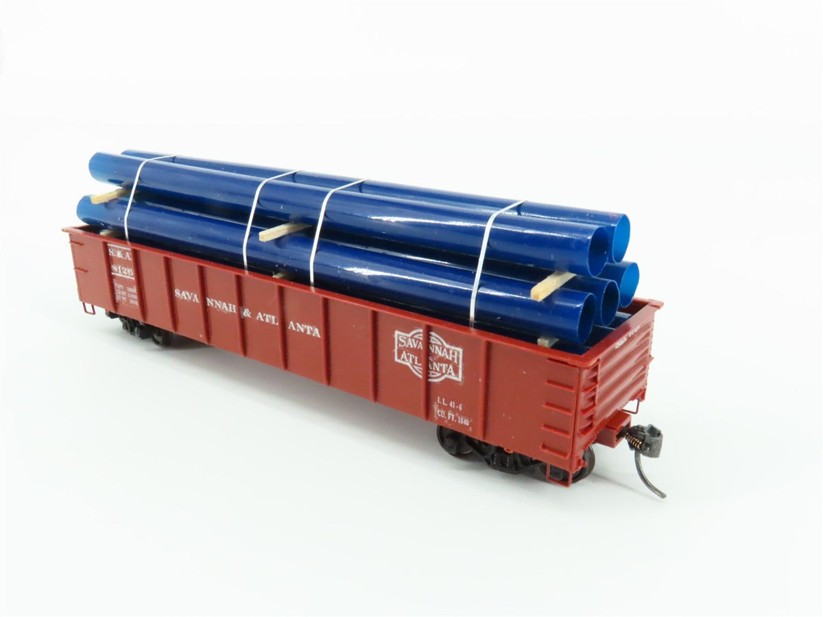 HO Accurail 3700 S&amp;A Savannah &amp; Atlanta 41&#39; Gondola Car #8120 Pro Custom w/Load