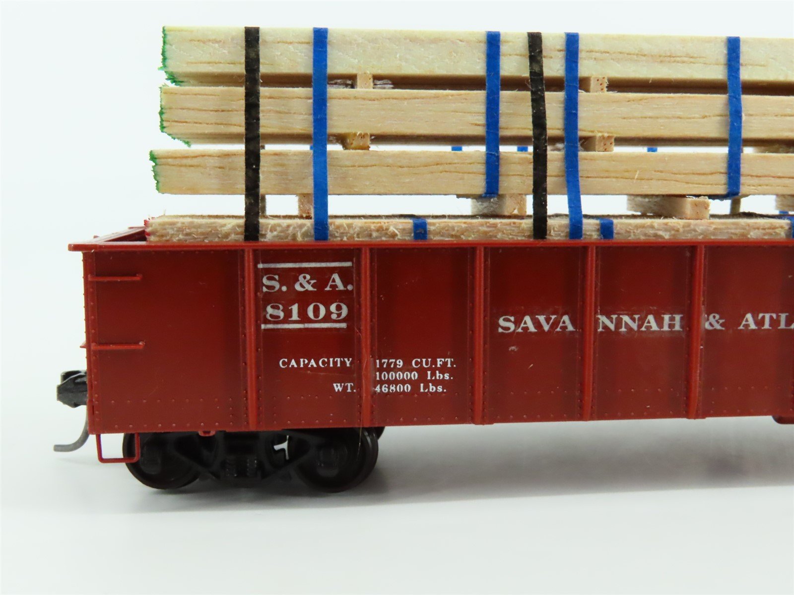 HO Accurail 3700 S&A Savannah & Atlanta 41' Gondola Car #8109 Pro Custom w/Load