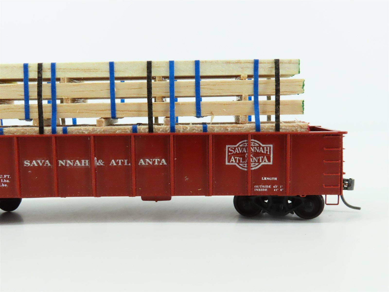 HO Accurail 3700 S&A Savannah & Atlanta 41' Gondola Car #8109 Pro Custom w/Load