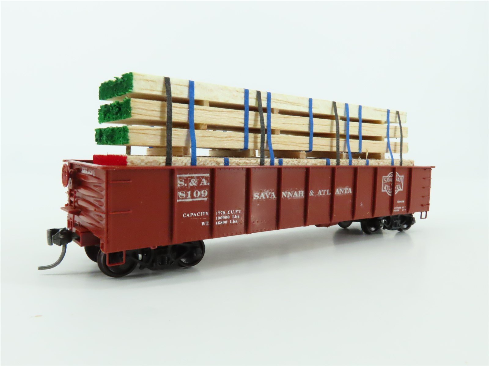 HO Accurail 3700 S&A Savannah & Atlanta 41' Gondola Car #8109 Pro Custom w/Load