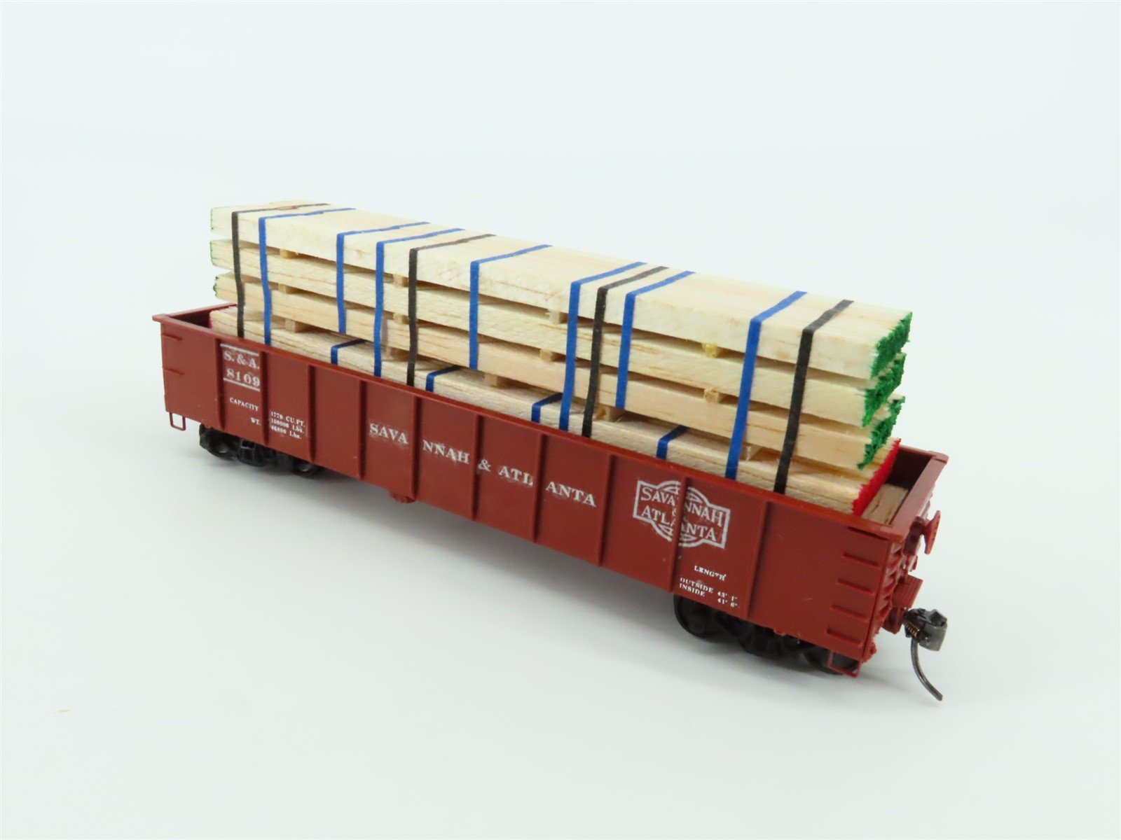 HO Accurail 3700 S&A Savannah & Atlanta 41' Gondola Car #8109 Pro Custom w/Load