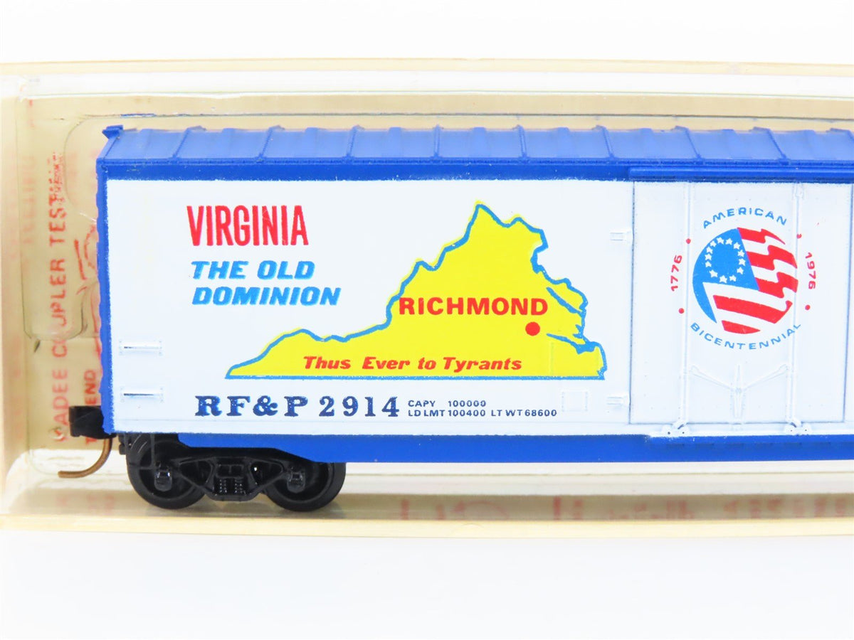 N Kadee Micro-Trains MTL 38090 RF&amp;P Virginia Bicentennial 50&#39; Box Car #2914