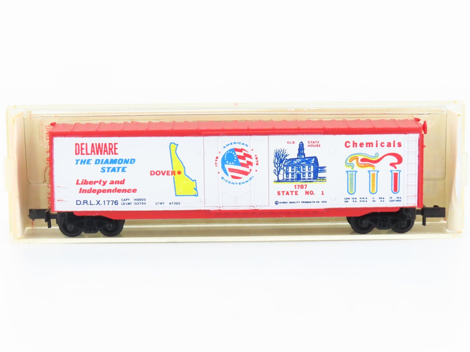 N Kadee Micro-Trains MTL 38071 DRLX Delaware Bicentennial 50' Box Car #1776
