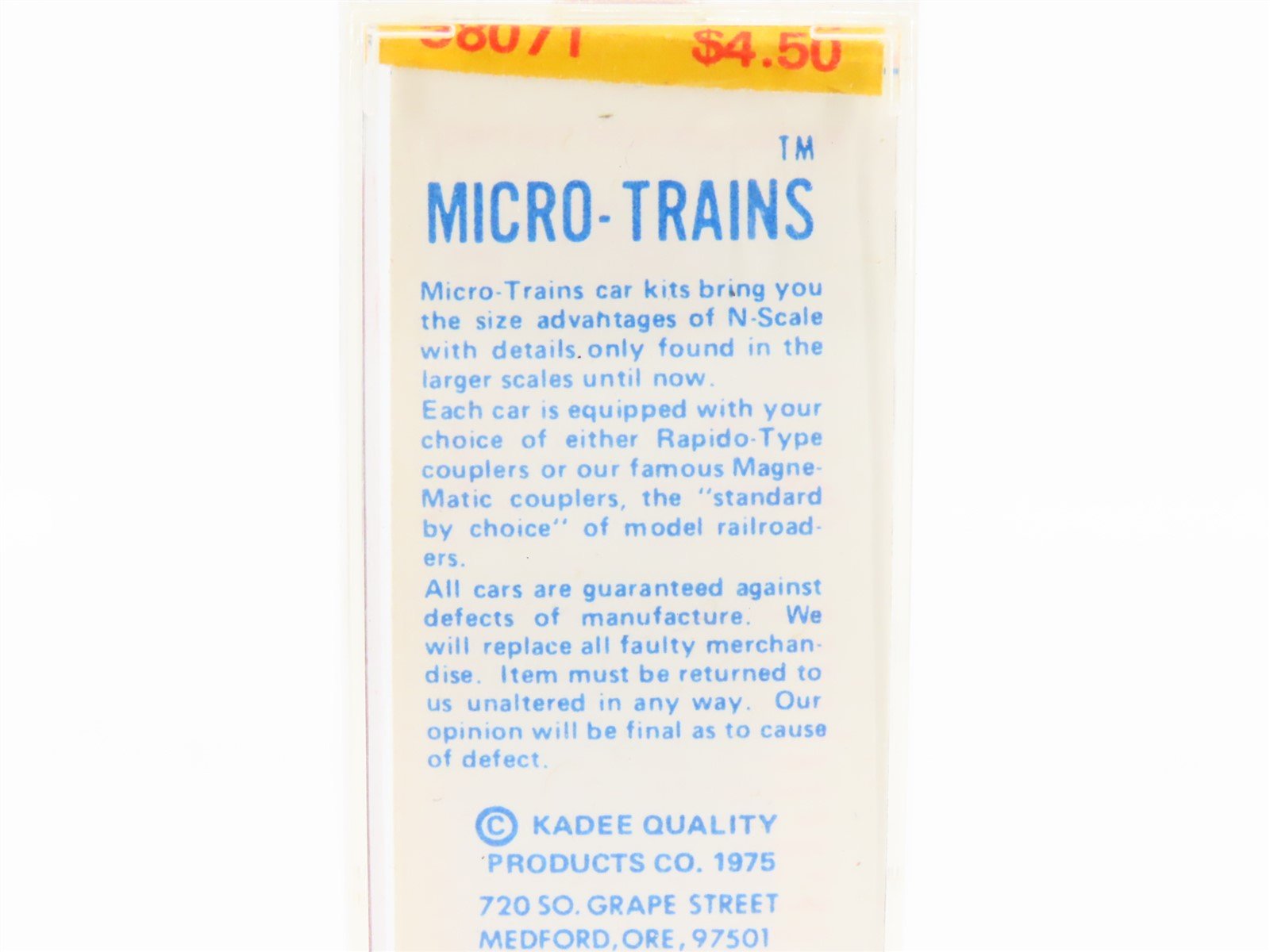 N Kadee Micro-Trains MTL 38071 DRLX Delaware Bicentennial 50' Box Car #1776