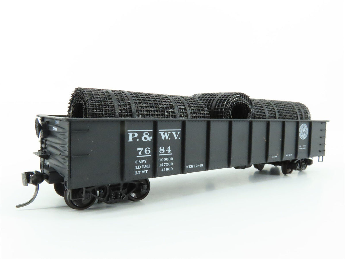 HO Accurail 3703 P&amp;WV Pittsburgh West Virginia 41&#39; Gondola #7684 w/Custom Load