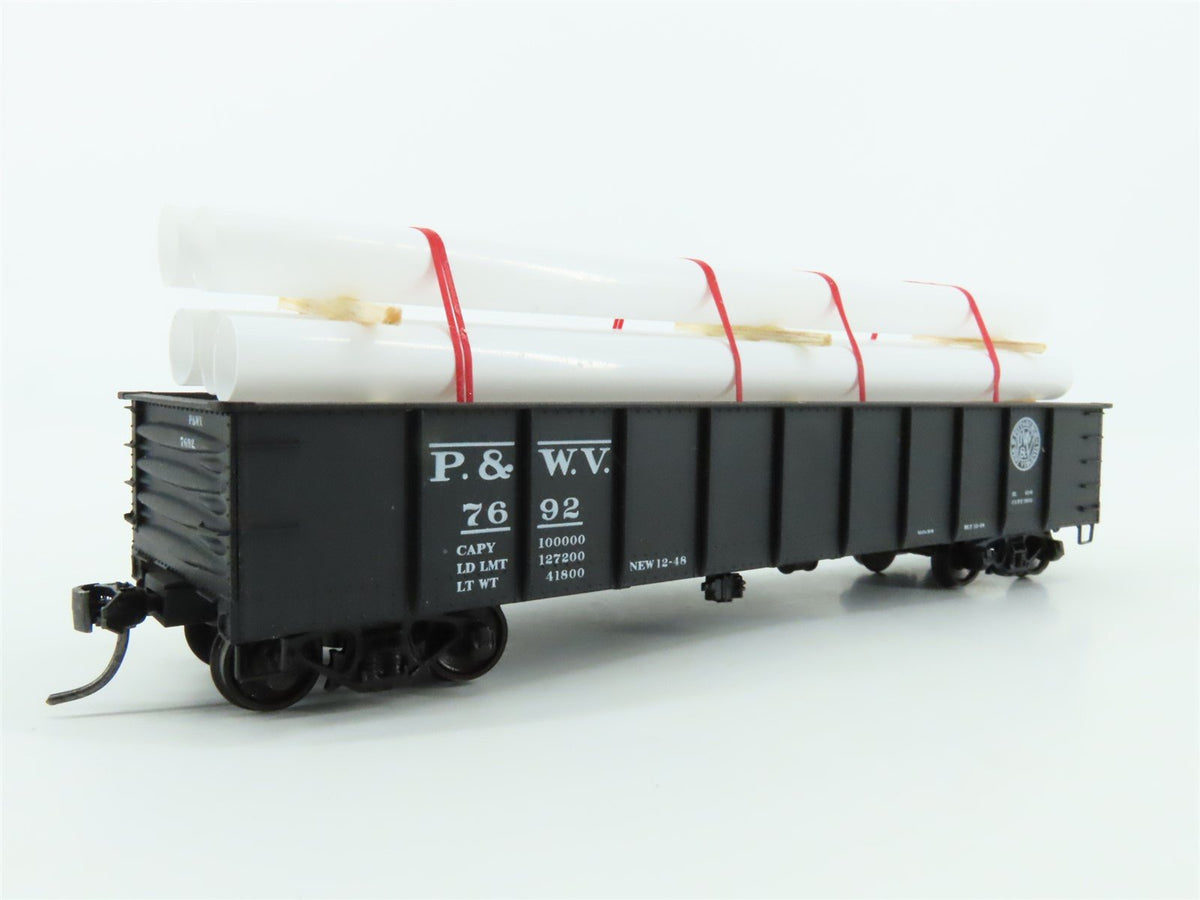 HO Accurail 3703 P&amp;WV Pittsburgh West Virginia 41&#39; Gondola #7692 w/Custom Load