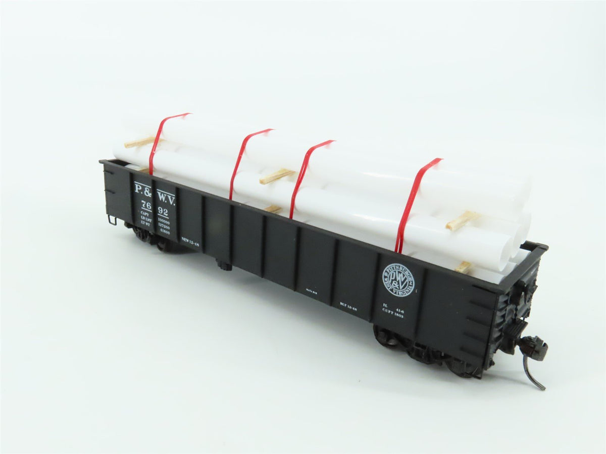 HO Accurail 3703 P&amp;WV Pittsburgh West Virginia 41&#39; Gondola #7692 w/Custom Load