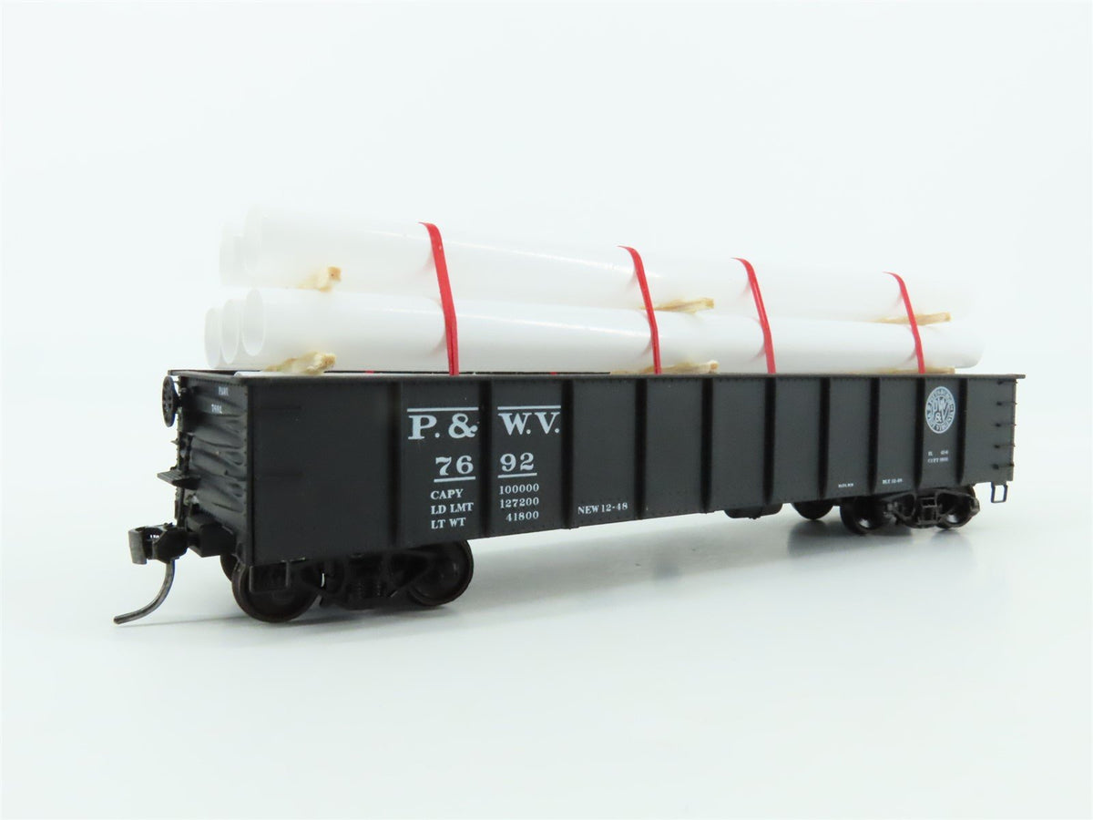 HO Accurail 3703 P&amp;WV Pittsburgh West Virginia 41&#39; Gondola #7692 w/Custom Load
