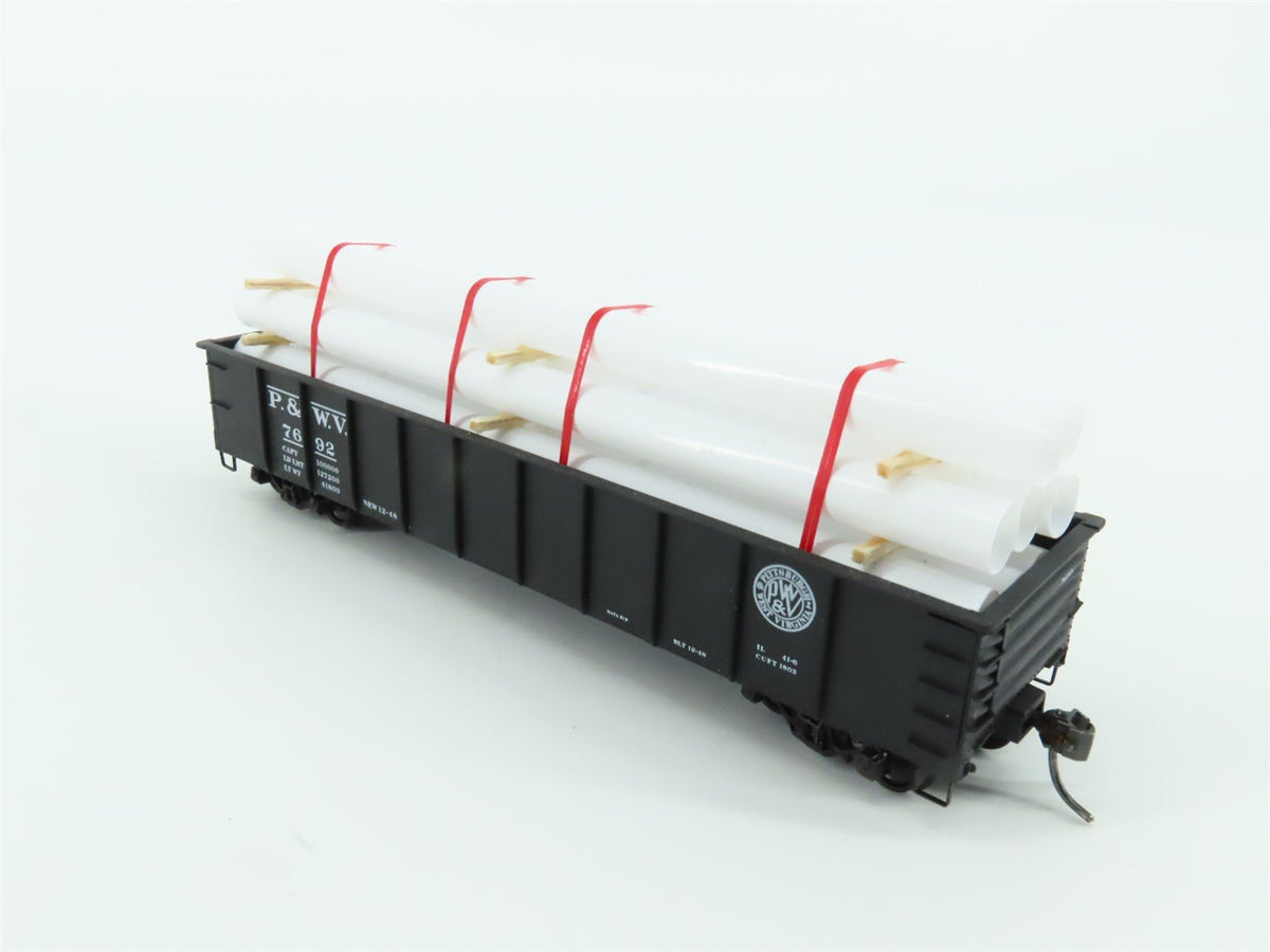 HO Accurail 3703 P&amp;WV Pittsburgh West Virginia 41&#39; Gondola #7692 w/Custom Load