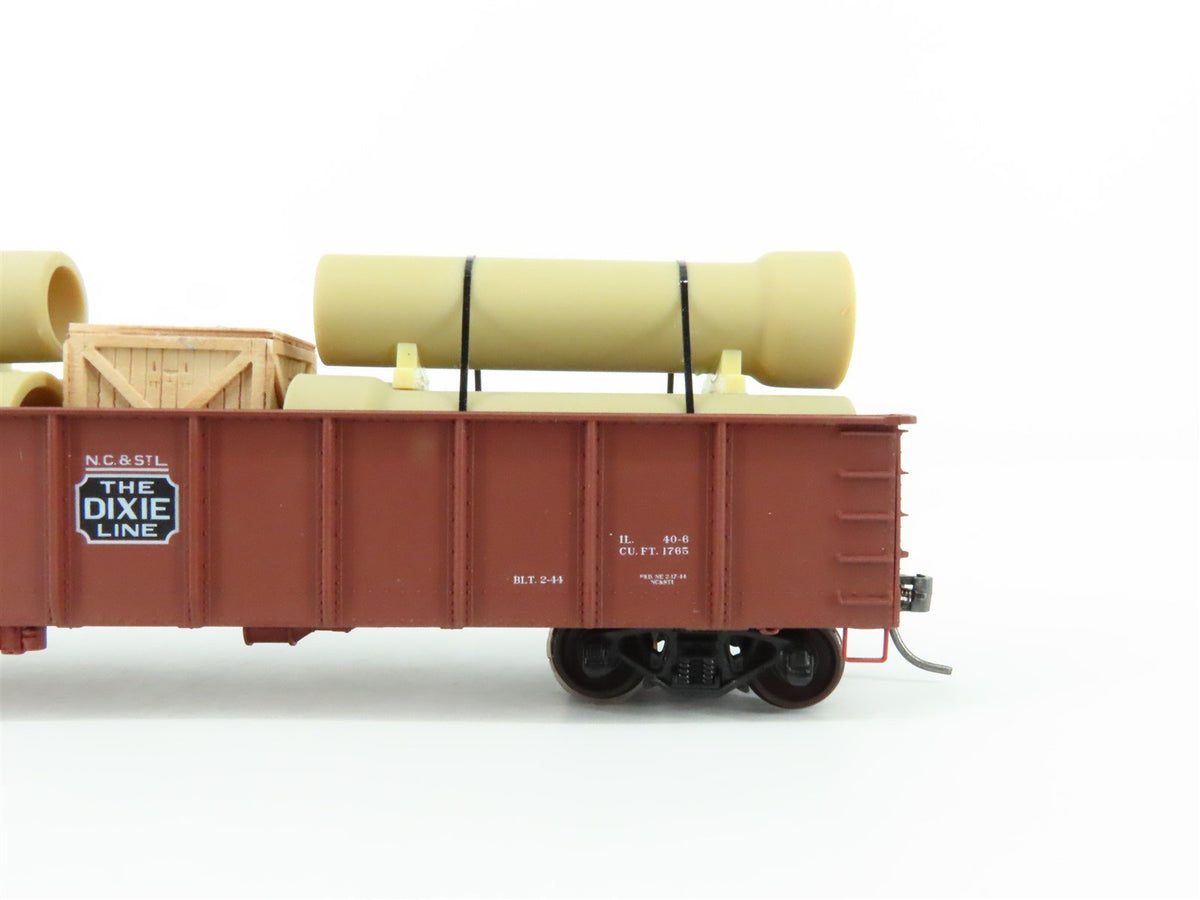 HO Scale Accurail 3758 NC&amp;StL &quot;The Dixie Line&quot; 41&#39; Gondola #48716 w/Custom Load