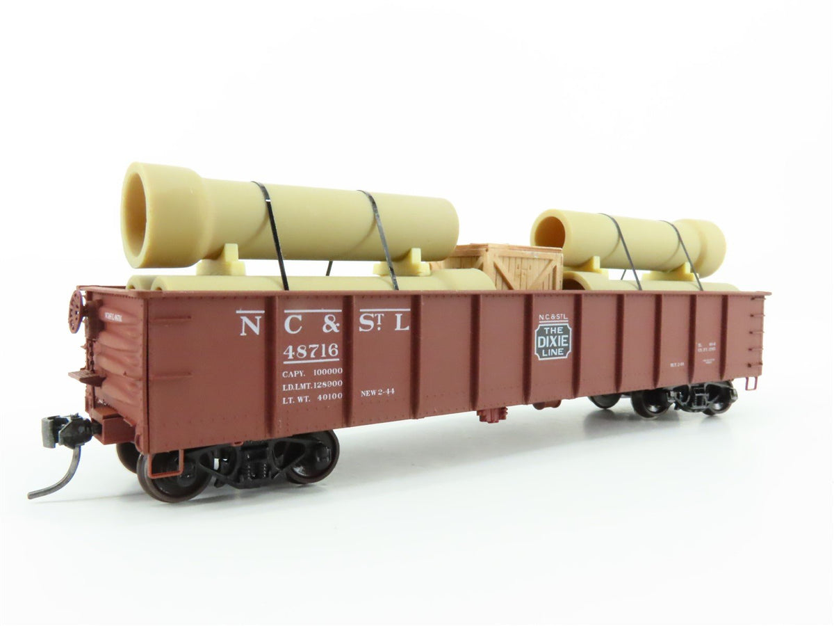 HO Scale Accurail 3758 NC&amp;StL &quot;The Dixie Line&quot; 41&#39; Gondola #48716 w/Custom Load