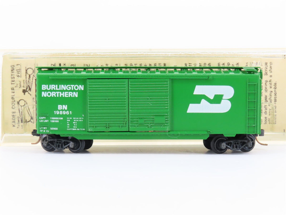 N Scale Kadee Micro-Trains MTL 23080 BN Burlington Northern 40&#39; Box Car #198961