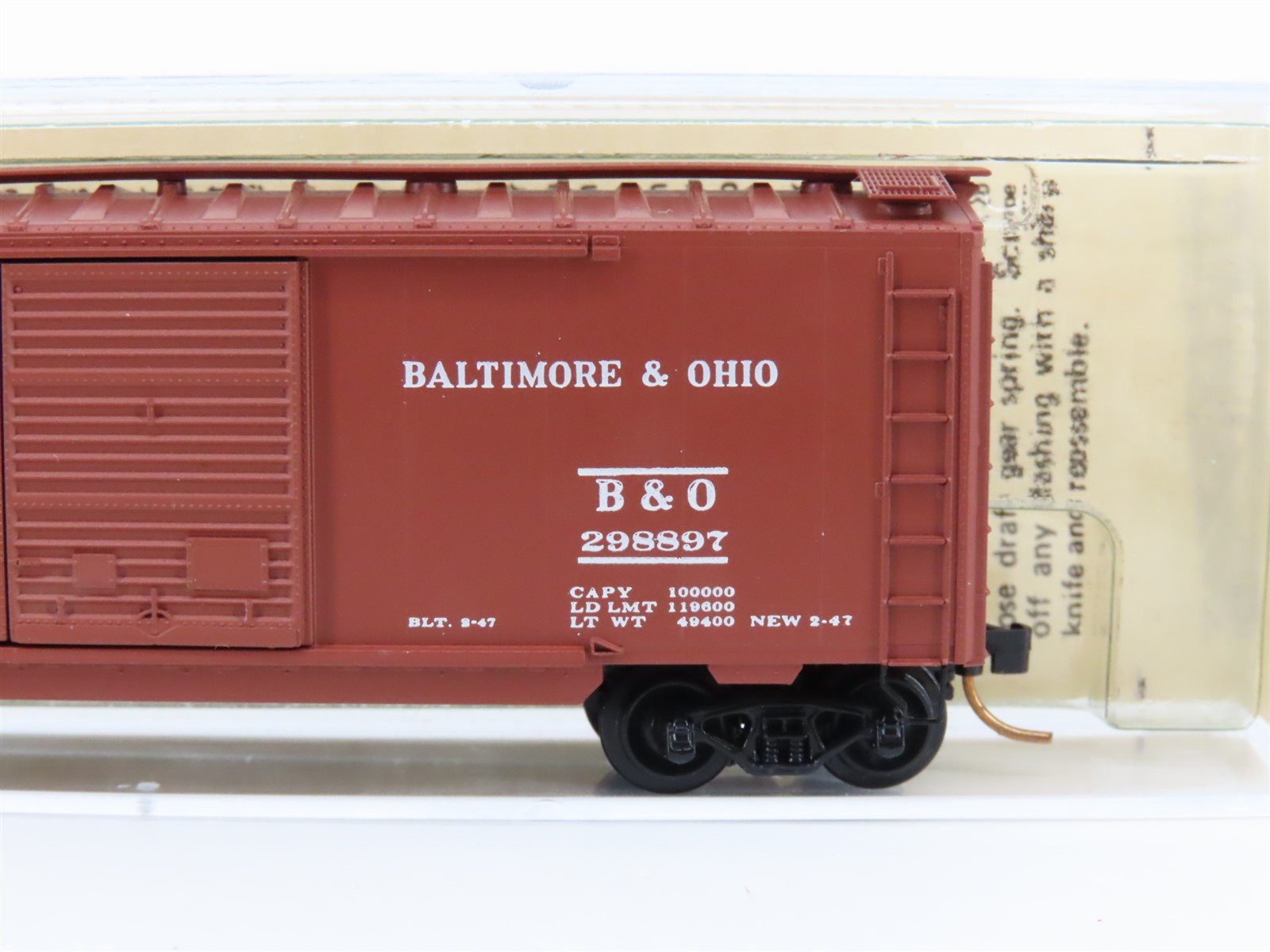 N Scale Kadee Micro-Trains MTL 23040 B&O Baltimore & Ohio 40' Box Car #298897