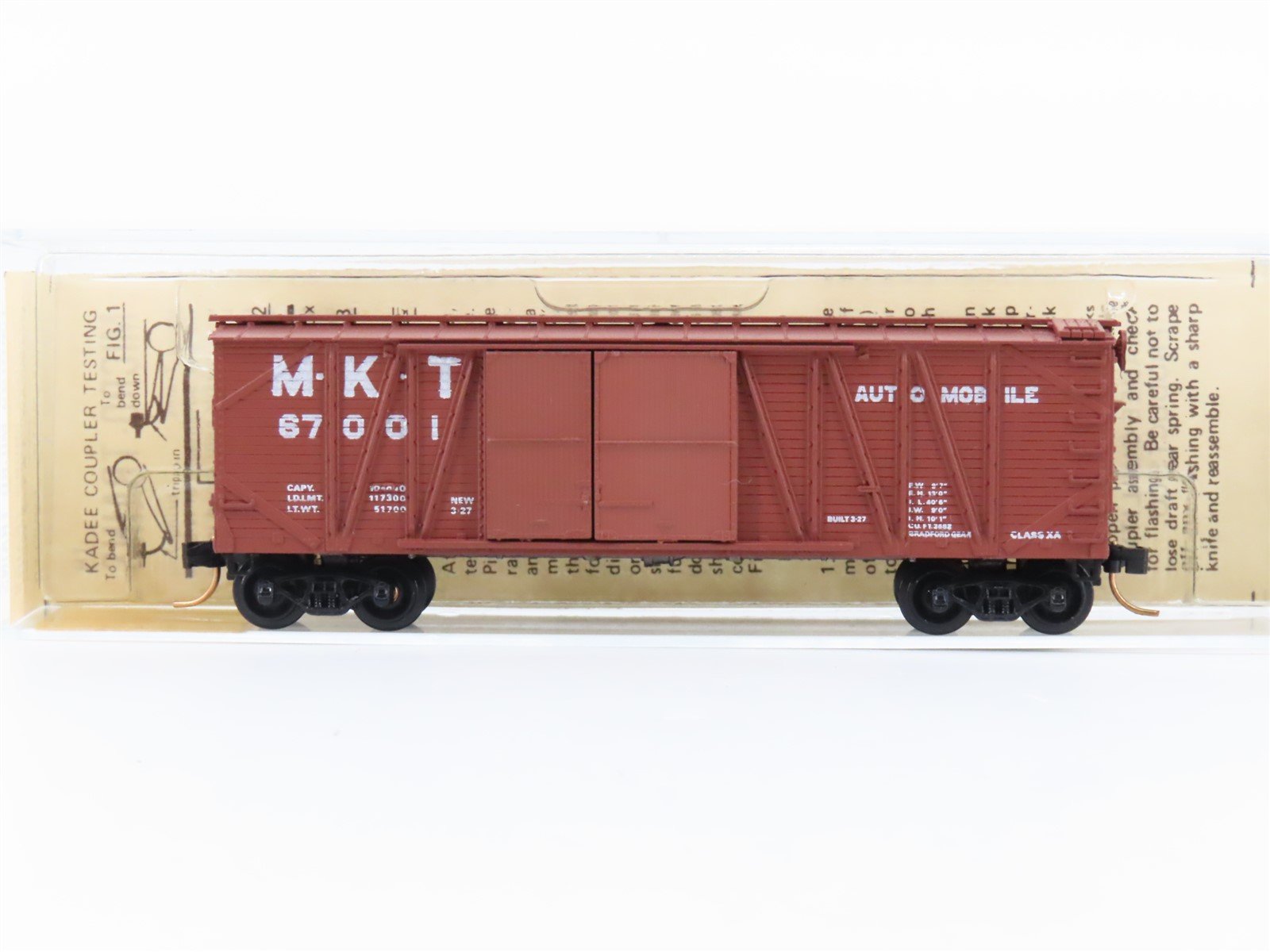 N Scale Kadee Micro-Trains MTL 29040 MKT Katy 40' Automobile Box Car #67001