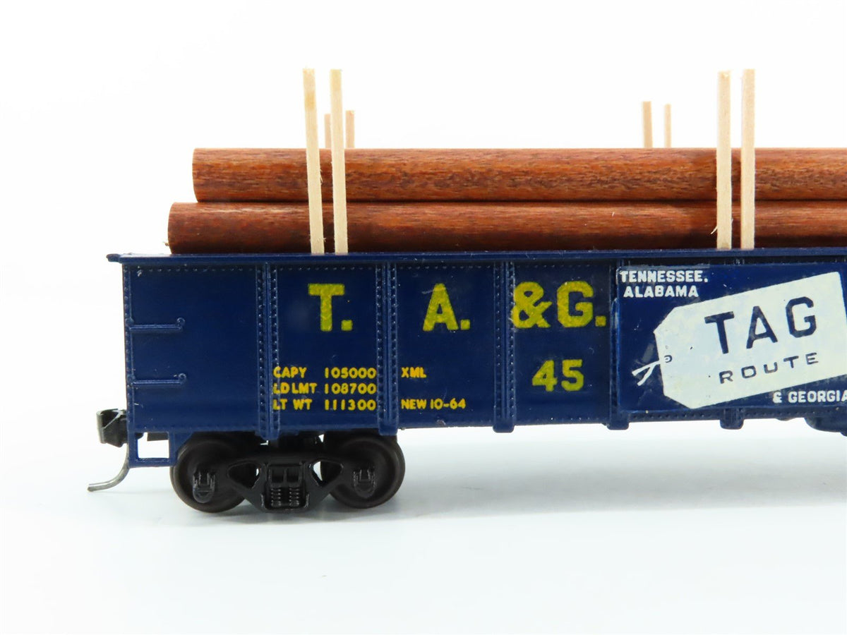 HO Scale TYCO 3700 TAG Railway 41&#39; Gondola #4560 - Pro Custom w/ Load