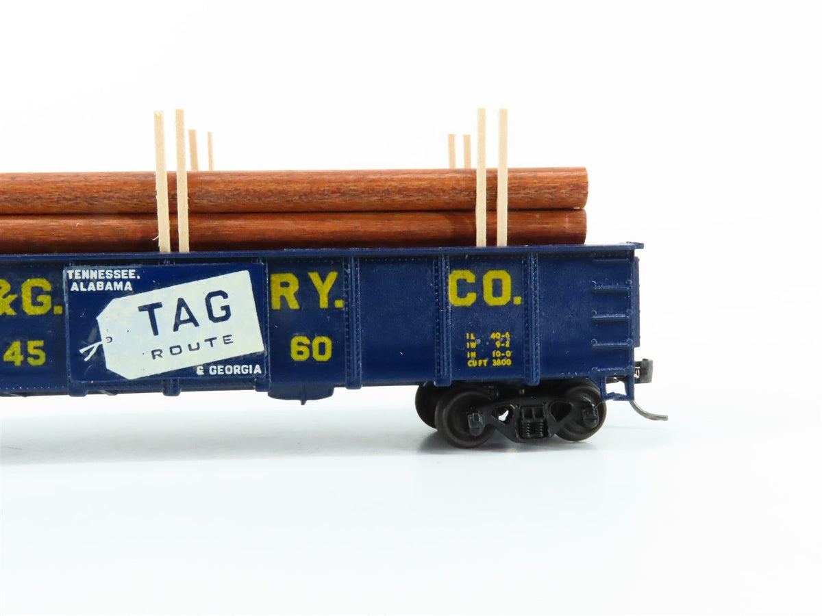 HO Scale TYCO 3700 TAG Railway 41&#39; Gondola #4560 - Pro Custom w/ Load