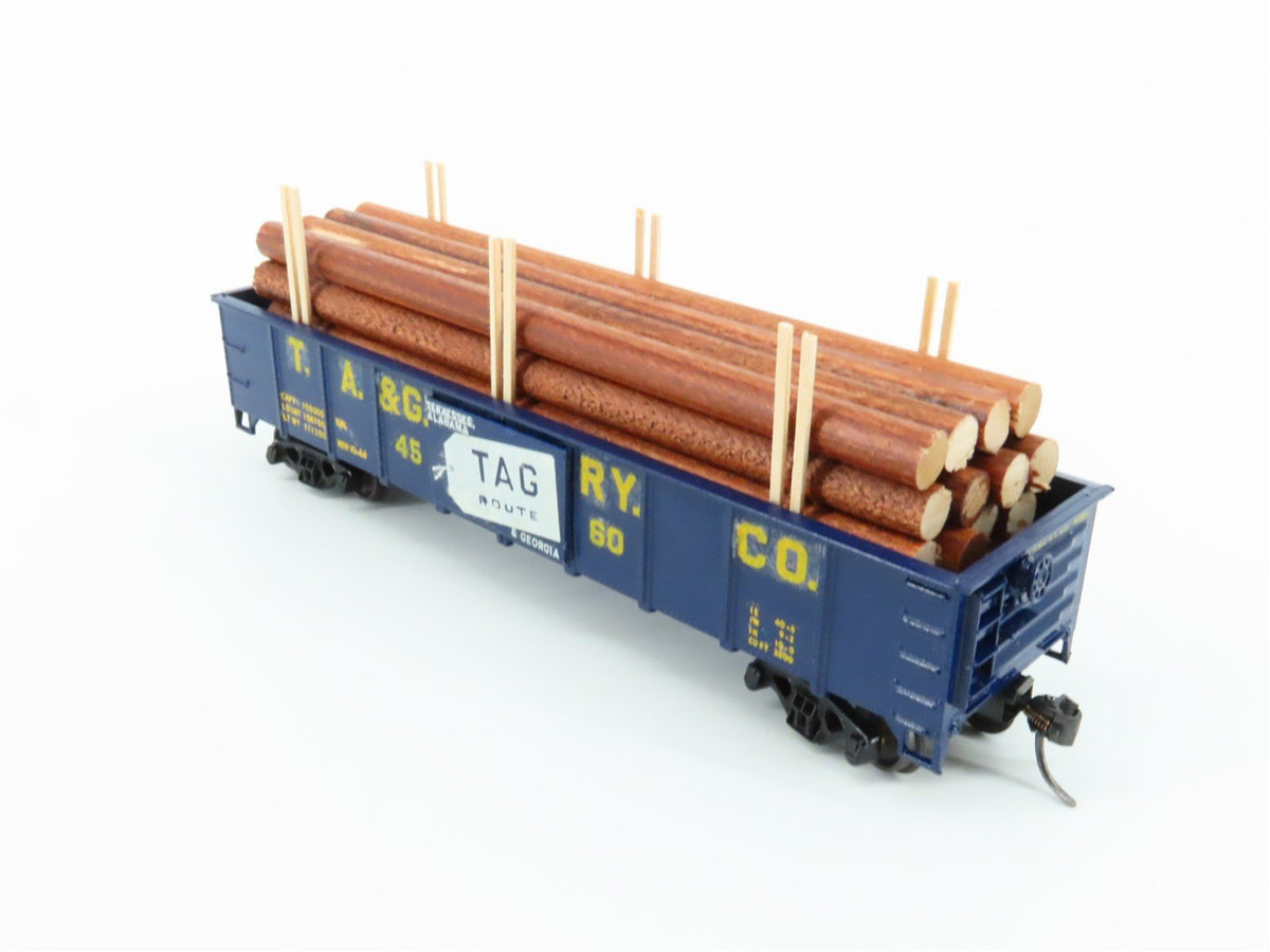 HO Scale TYCO 3700 TAG Railway 41&#39; Gondola #4560 - Pro Custom w/ Load